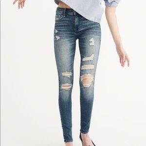 Abercrombie Harper Super Skinny Ripped Jeans